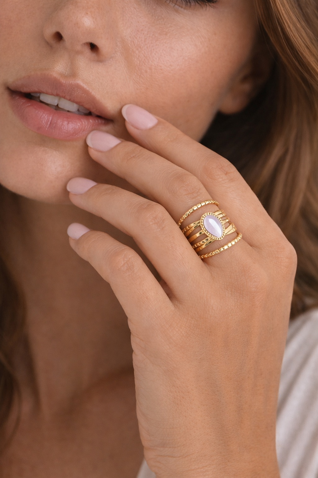 Bague bohème dorée Océane